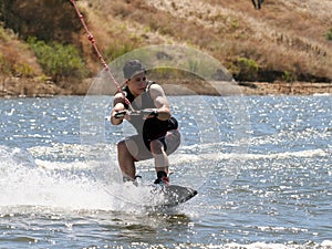 Boy Wakeboarding