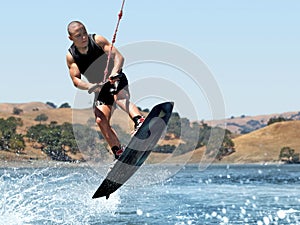 Boy Wakeboarding