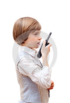 Boy with a walkie-talkie