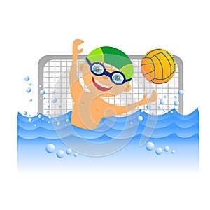 Boy water polo player