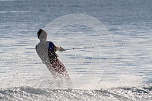 Boy on waterski