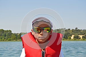 Boy Wearing A Lifejacket