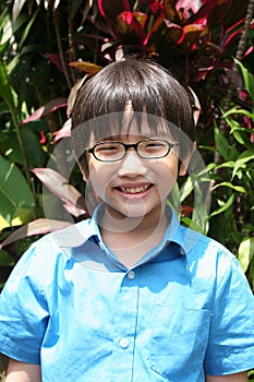 Boy wearing spectacle