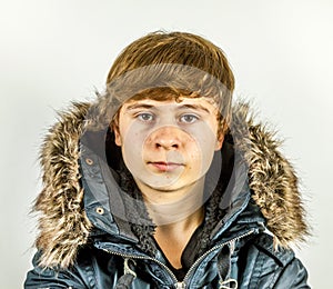 Boy in winter clothes