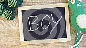 Boy written