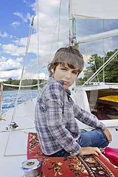 Boy yachting