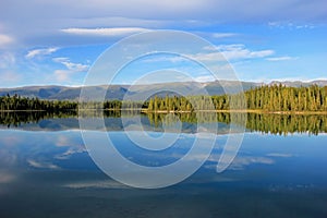 Boya Lake along Cassiar Highway, British Columbia, Canada photo