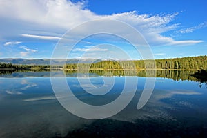 Boya Lake along Cassiar Highway, British Columbia, Canada photo