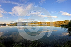 Boya Lake along Cassiar Highway, British Columbia, Canada photo