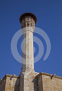 Boyaci mosque minaret at Gaziantep , Turkey