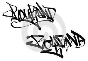 BOYBAND word graffiti tag style art