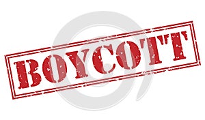 Boycott red stamp photo