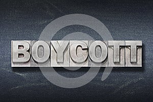 Boycott word den photo