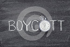 Boycott word watch photo