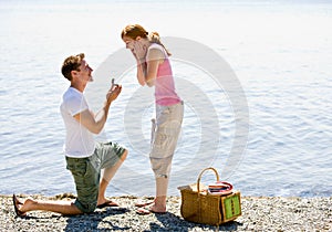 Boyfriend proposing to girlfriend