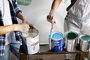 Boyfriends renovating the house together