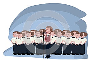 Boys choir cartoon