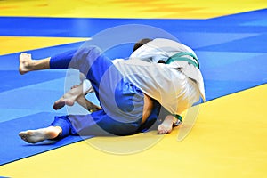 Boys compete in Judo