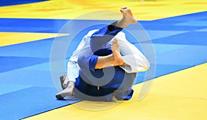 Boys compete in Judo