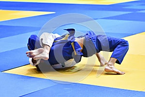 Boys compete in Judo