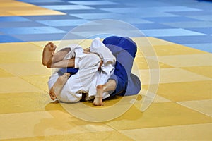 Boys compete in Judo