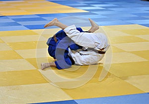 Boys compete in Judo