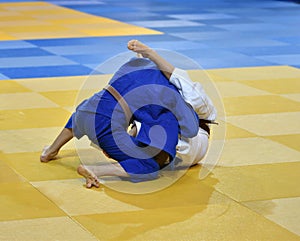 Boys compete in Judo