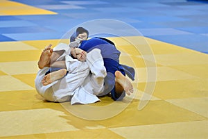 Boys compete in Judo