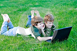 Boys on Computer