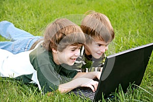 Boys on Computer