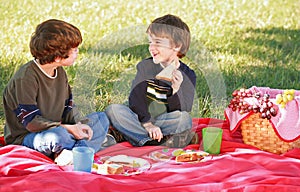 Boys Having a Picnic