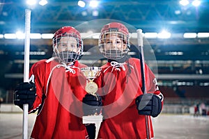 Boys players ice hockey winner trophy