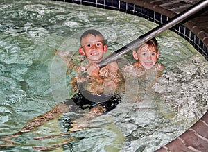 Boys Playing in Pool