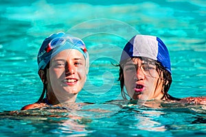 Boys in the pool