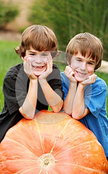 Boys on a Pumpkin