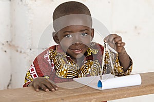 Boys in Science - Adorable African Boy Using a Compass during Ge