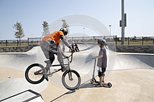 Boys playing at Skate Park Frisco Texas