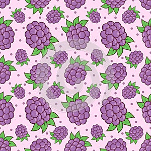 Boysenberries Fruit Fruit Seamless Pattern Vector
