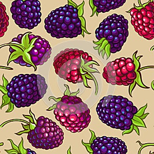 Boysenberry vector pattern