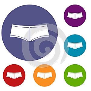 Boyshorts icons set