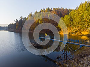 Bozcaarmut pond aerial view / Bilecik - Turkey