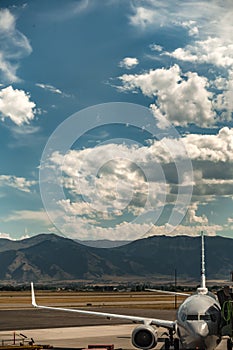 Bozeman montana airport and rocky mountains photo