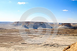 Bozzhira valley aerial view, Mangystau region, Kazakhstan