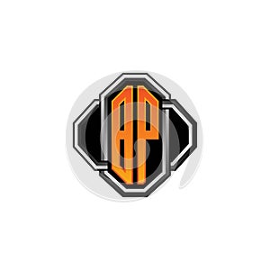 BP Logo Letter Geometric Vintage Style