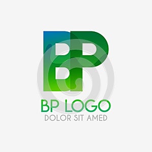 The BP logo with striking colors and gradations, modern and simple for industrial, retail, business, corporate. this PB logo made photo