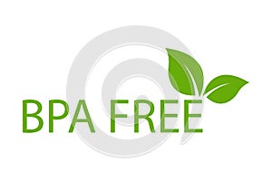 BPA FREE bisphenol A and phthalates free icon vector non toxic plastic sign for graphic design, logo, website, social media,