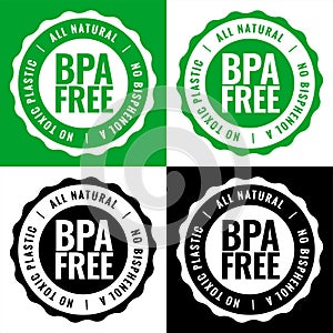 Bpa free bisphenol-a and phthalates label design