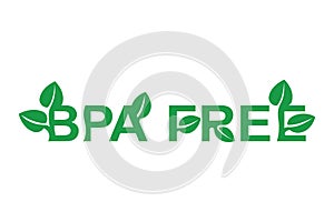 BPA Free concept. BPA Free badge. Eco green