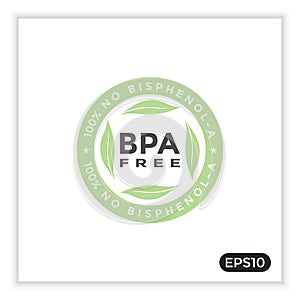 BPA-free icon BISPHENOL-A, can be used for labels or symbols on plastic bottles