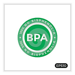 BPA-free icon BISPHENOL-A, can be used for labels or symbols on plastic bottles